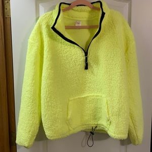 No Boundaries XXL neon yellow fleece pullover